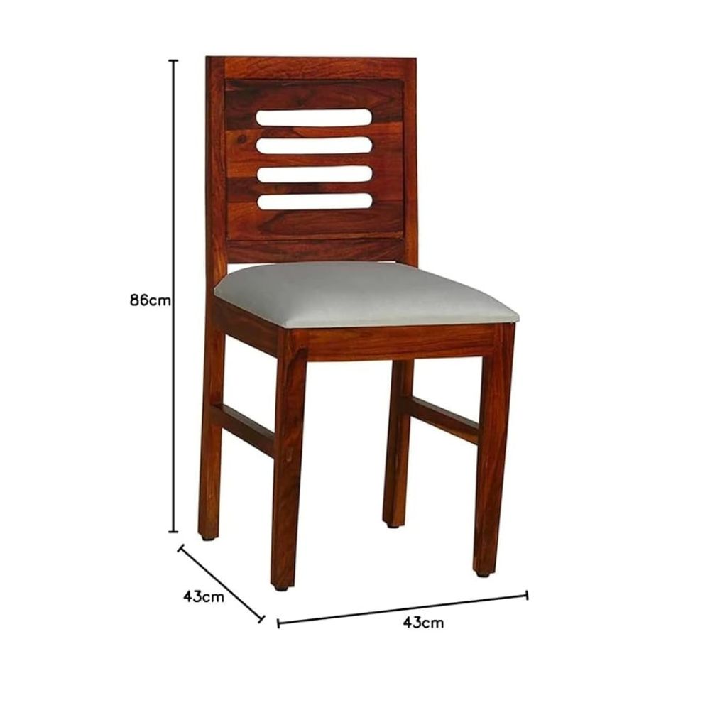 ONIJA Furniture Wood Dining Chair Single only | Wooden Chair, Students Study Chair | Home & Office Chairs | Outdoor Chair | Dining Room Furniture | Honey Finish |Solid sheesham Wood