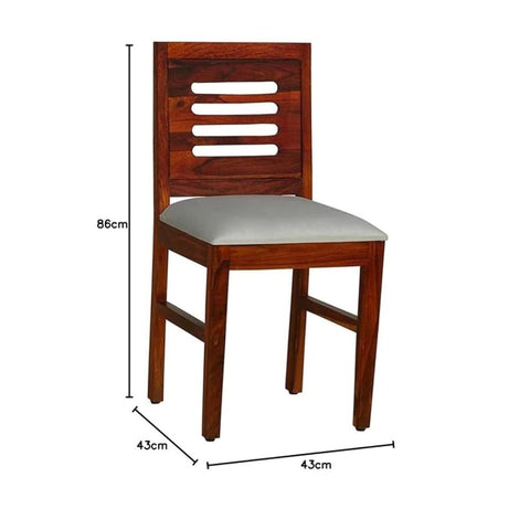 ONIJA Furniture Wood Dining Chair Single only | Wooden Chair, Students Study Chair | Home & Office Chairs | Outdoor Chair | Dining Room Furniture | Honey Finish |Solid sheesham Wood