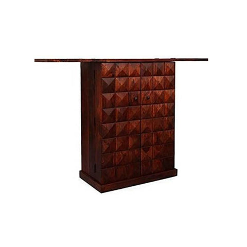 ONIJA Solid Sheesham Wood Bar Cabinet