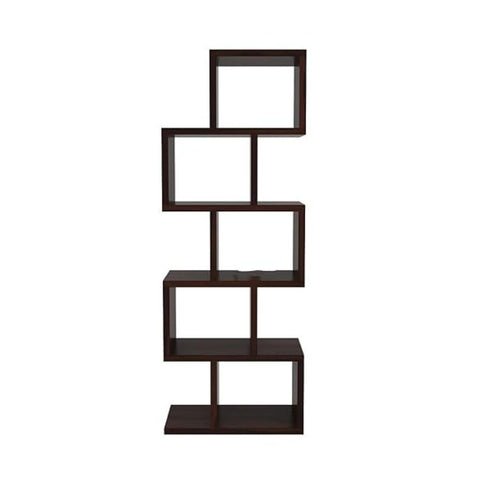 ONIJA Wooden Solid Sheesham Wood Bookshelf, Book Rack, Book Cabinet Display Unit for Living, Bedroom, Kids Room Large Size - WALNUT FINISH