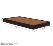 Bryan Sheesham Wood Single Bed Without Storage (Walnut Finish)