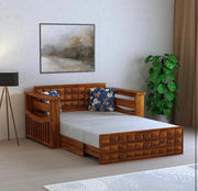 onija Sheesham Wood Oslo 2 Seater Diamond Sofa cum bed