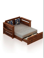 onija Sheesham Wood Oslo 2 Seater Diamond Sofa cum bed