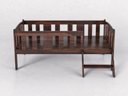 Wooden Kids Bed with Safety Rails & Ladder