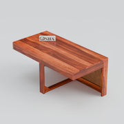 Onija Solid Wood Cane Coffee Table with Hidden Seating | Natural