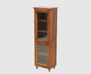 ONIJA Glass Doors Book Case Teak Finish