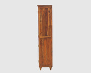 ONIJA Glass Doors Book Case Teak Finish