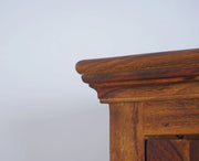 ONIJA Glass Doors Book Case Teak Finish