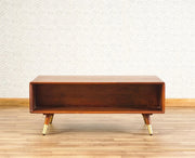 ONIJA Boston Solid Wood Rattan Cane One Drawer Coffee Table