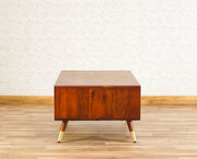 ONIJA Boston Solid Wood Rattan Cane One Drawer Coffee Table