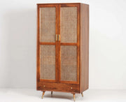 Boston Solid Wood Rattan Cane Wardrobe - Brown Finish Sku: VAP-2165 Ready Stock Add to wishlist  (20)