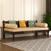 onija Wooden Couch Diwan Sofa Settee for Living Room