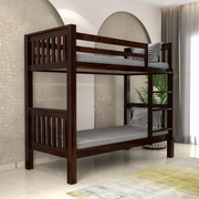Modern Wooden Bunk Bed with Safety Rails
