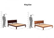 Vardhanx Sheesham Wood King Size Bed Without Storage (Walnut Finish)