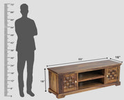 ONIJA Sheesham Wood Two Door TV Cabinet