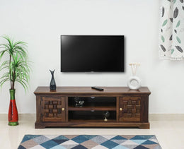 ONIJA Sheesham Wood Two Door TV Cabinet