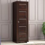 ONIJA  Wooden Wardrobe 1 Door for Clothes - Sheesham Wood Almirah - Large Cupboard Storage Cabinet for Living Room & Bedroom