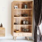 ONIJA Wooden Bookshelf Office Bookshelf Storage Rack Bookshelf for Living Room, Bedroom, Home and Office