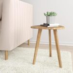 ONIJA Furnelift Sheesham Wood Triangle Nightstand Side Table for Bedroom Living Room